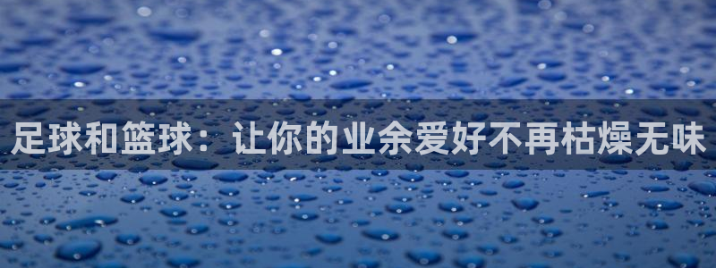 杏彩登录地址：足球和篮球：让你的业余爱好不再枯燥无味